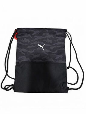 NWT Puma Black Camo Drawstring Gym Backpack